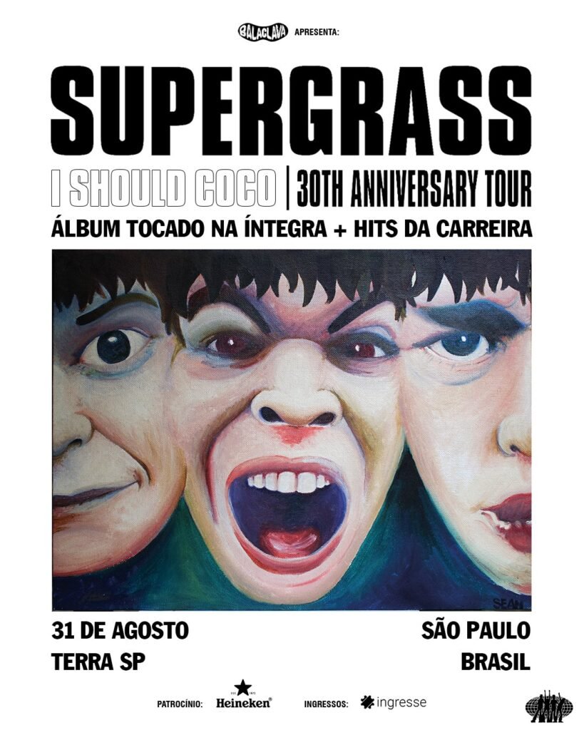 Imagem da capa do show do Supergrass no Brasil